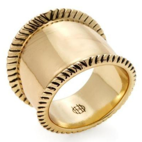 House of Harlow gold tambo river ring wide - Picture 3 of 4